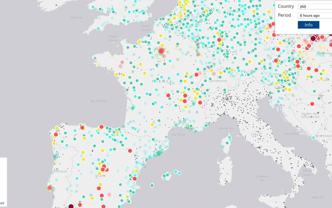 Polluants carte qualité de l'air